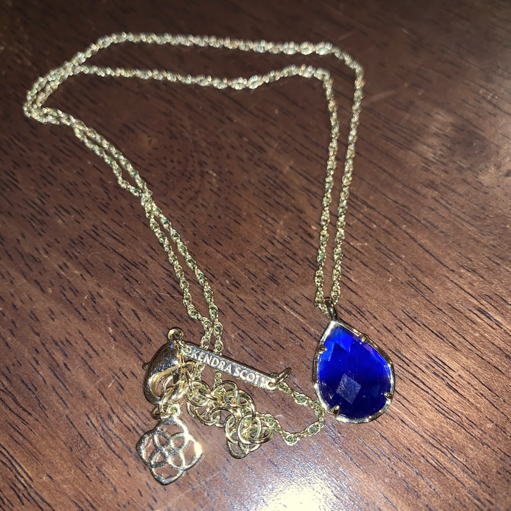 Kendra Scott gold/cobalt necklace